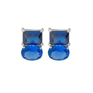 Pendientes plata Aura con piedras azules . PE007795