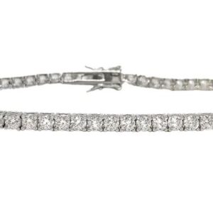 Pulsera Aura Plata rodiada tennis 3 mm.BR004499