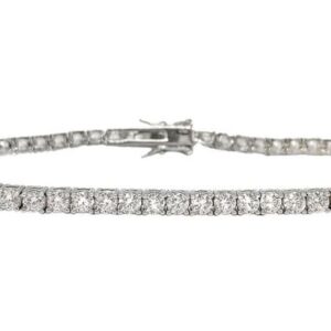 Pusera Aura Plata rodiada tennis 17 cms y 3 mm.BR000743