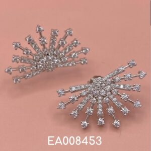 Pendientes Aura en Plata con circonita es en forma rayos de Sol. EA008453