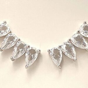 Pendientes de plata, con 4 circonitas drop. EA006641