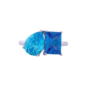 Sortija aura plata 2 piedars azul RI003740
