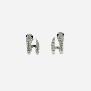 Pendientes aura serpiente circonitas.
