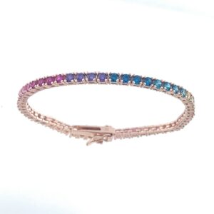 Pulsera Aura Rosé circonitas multicolor .BR006329