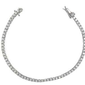 Pulsera Aura Plata rodiada tennis 19 cms y 2 mm.BR004370