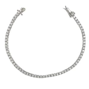 Pulsera Aura Plata rodiada tennis 17 cms y 2 mm.BR000740
