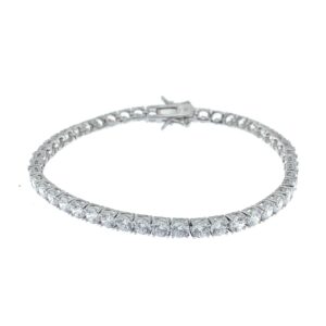 Pulsera Aura Plata rodiada tennis .BR007041