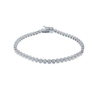 Pulsera Aura Plata rodiada tennis chatones.BR008447