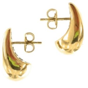 Pendientes aura plata dorados gotas 25 mm.