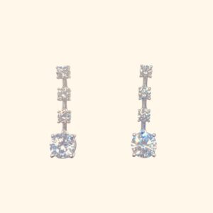 Pendientes largos aura plata Princesa Leonor. EZB108202