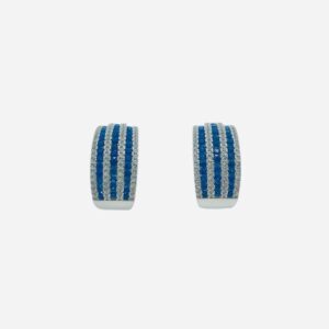 Pendientes aura Sinfonia Plata Circonitas Verdes y Blancas.EZB088495