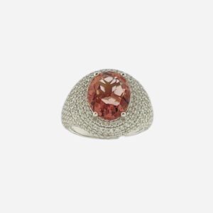 Anillo aura Plata Tifanys Piedra Ovalada Vino. RZB110424