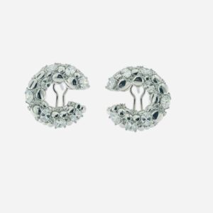 Pendientes aura Plata Sol Círculo Textura. EZB115977
