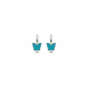 Pendientes aro aura mariposa azul. EA007092
