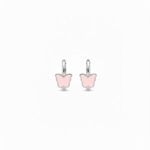 Pendientes aro aura mariposa rosa. EA007091