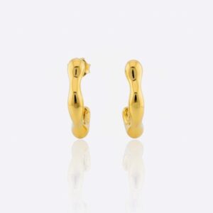 Pendientes aura aro dorado irregular. 0111092-20MM-2-1