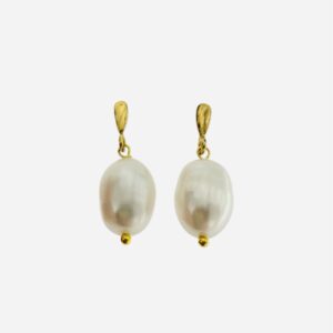 Pendientes aura perla dorado. 012057-2-1